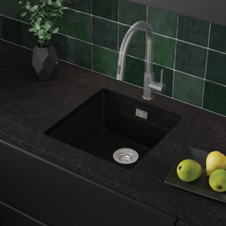 Multifunktional Einbecken Granit-Unterbauspüle ohne Abtropffläche Coral 50 Low Level